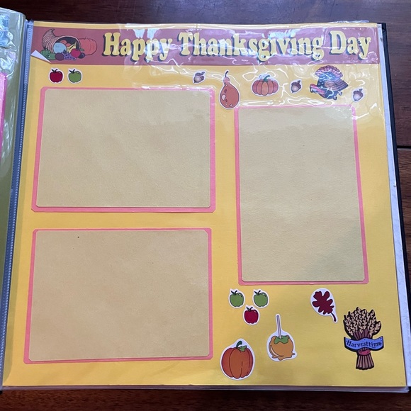 Scrap Book/Photo Album with Fall/Harvest/Thanksgiving pages Inside - Picture 2 of 6